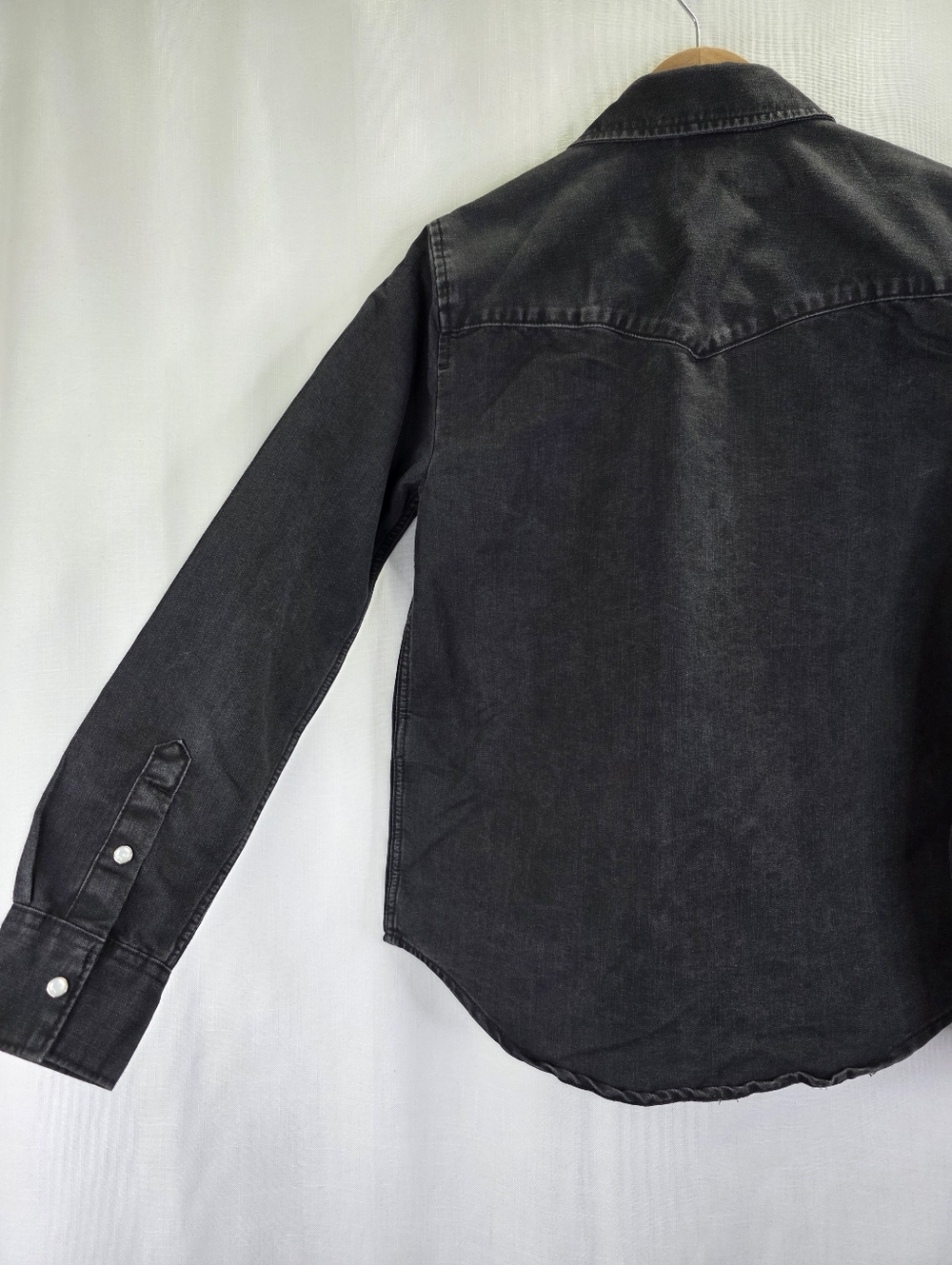 Levi’s Womens Pearl Snap Denim Western Shirt Long Sleeve Standard Fit Size Small - Picture 10 of 12
